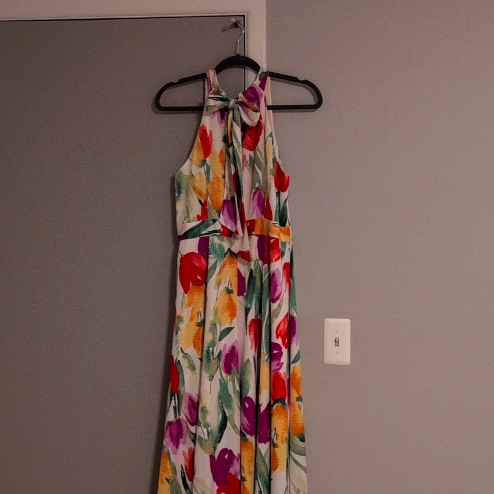 Maggy London Long Floral Halter Dress - Picture 2 of 6